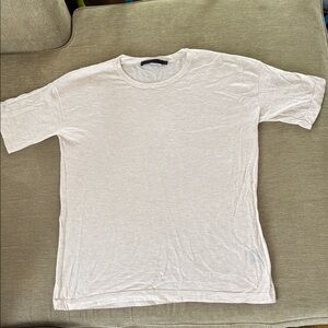 JENNI KAYNE Cashmere Silk oversized Tee Oatmeal Cream S